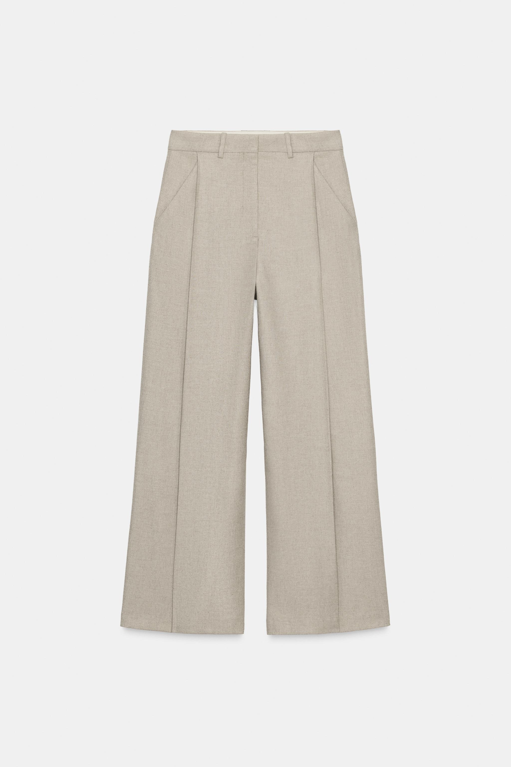 PLEATED WOOL PANTS ZW COLLECTION